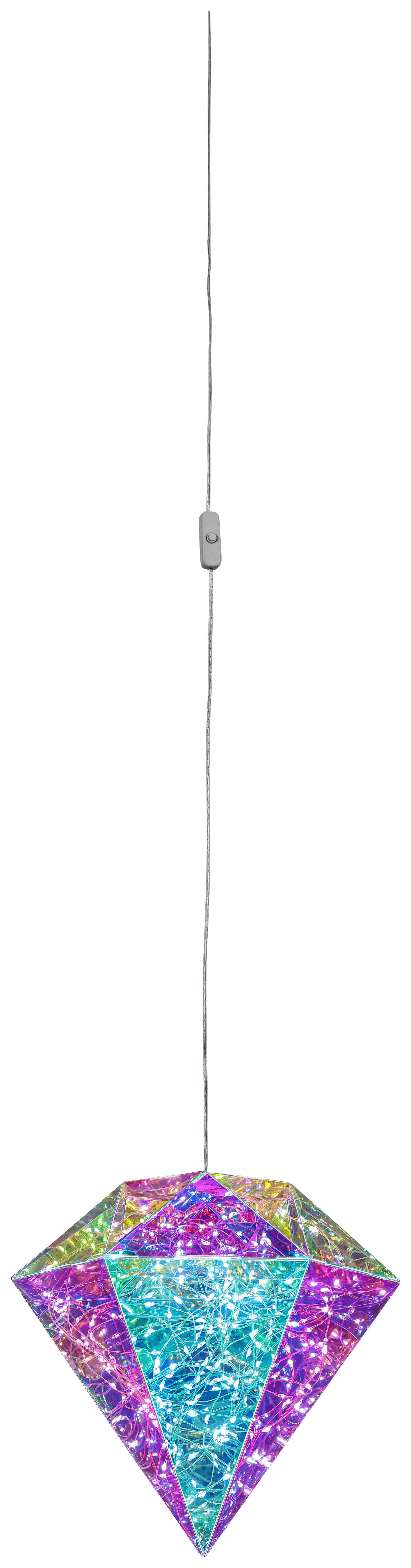 Dekoleuchte transparent B/H/L: ca. 20x20x20 cm LED-Dekoleuchte_Diamant - transparent (20,00/20,00/20,00cm)