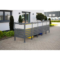 Westmann MülltonnenverkleidungBox Planum Box Planum - anthrazit/silber (90,00/410,00/120,00cm) - Westmann