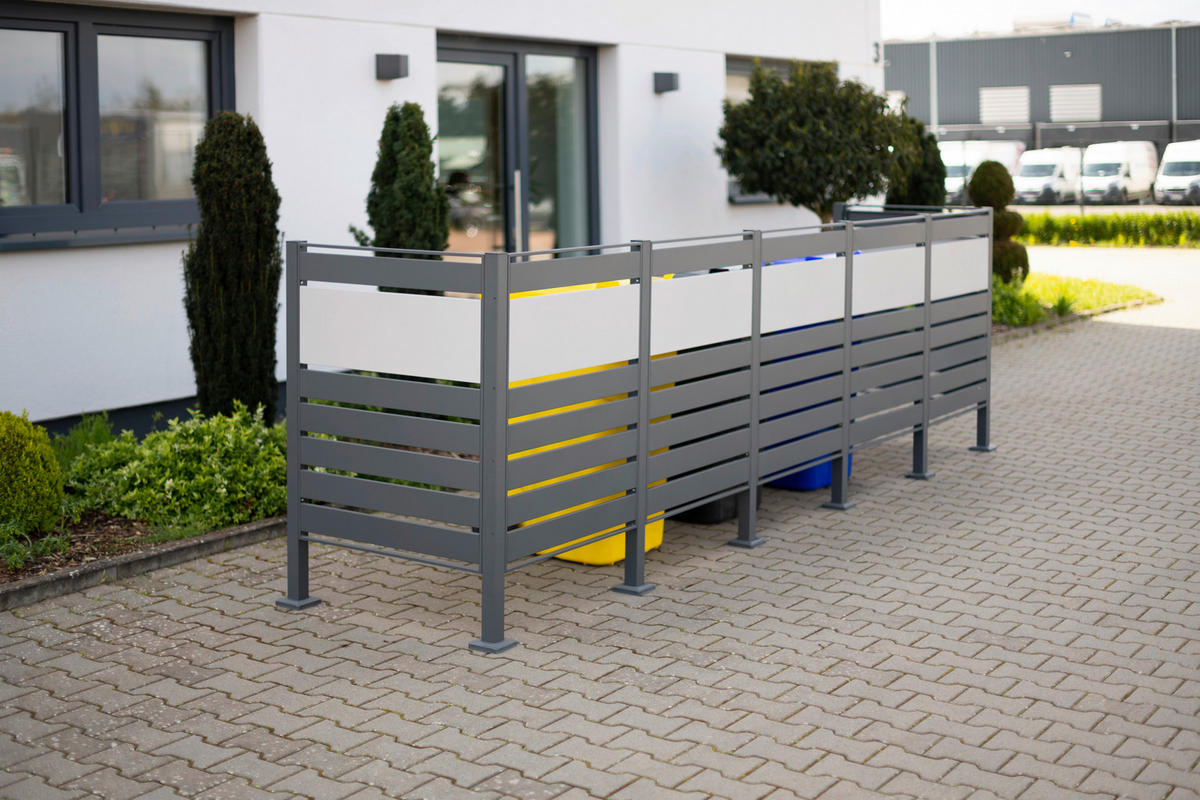 Westmann MülltonnenverkleidungBox Planum Box Planum - anthrazit/silber (90,00/410,00/120,00cm) - Westmann