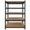 Schwerlaststeckregal schwarz B/H/T: ca. 120x180x60 cm Schwerlaststeckregal 180x120x60cm S - schwarz (120,00/180,00/60,00cm)
