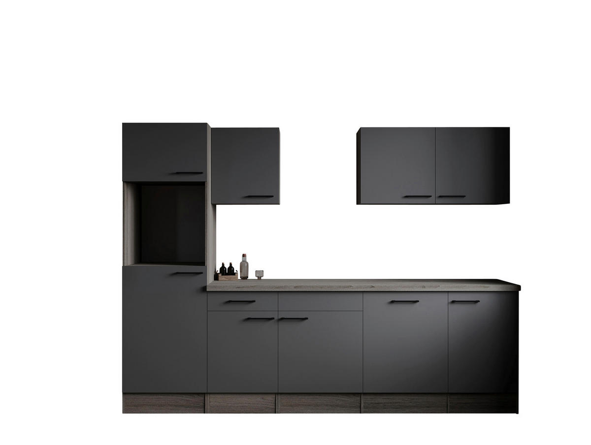 Küchenblock Oliver B/H/T: ca. 280x205x60 cm Oliver - Eiche/grau (280,00/205,00/60,00cm) - Respekta