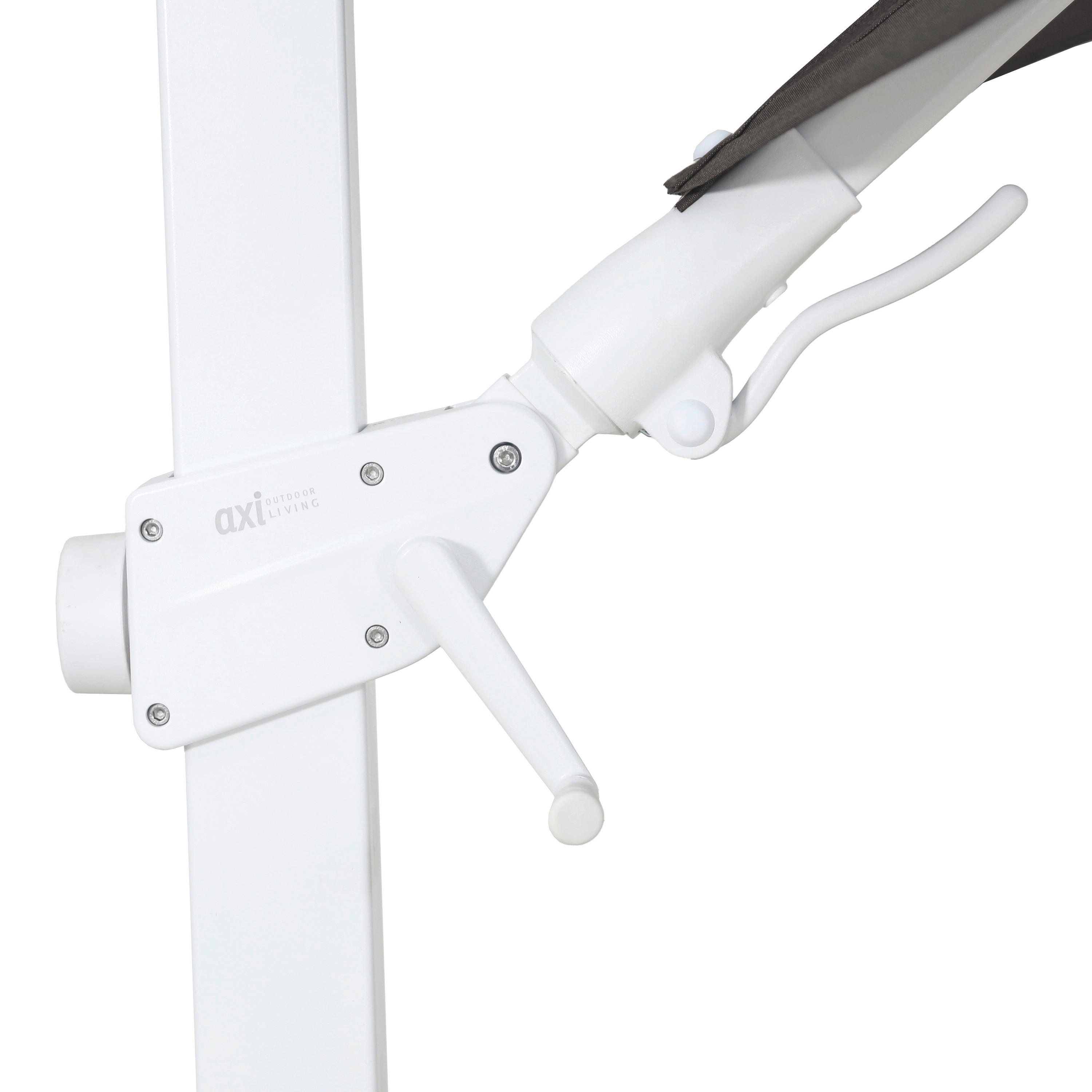 AXI Outdoor Living Ampelschirm Cyrus weiß Metall B/H/L: ca. 300x250x300 cm Cyrus - weiß/taupe (300,00/300,00/250,00cm) - AXI Outdoor Living