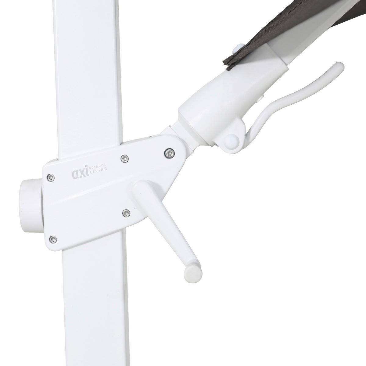 AXI Outdoor Living Ampelschirm Cyrus weiß Metall B/H/L: ca. 300x250x300 cm Cyrus - weiß/taupe (300,00/300,00/250,00cm) - AXI Outdoor Living
