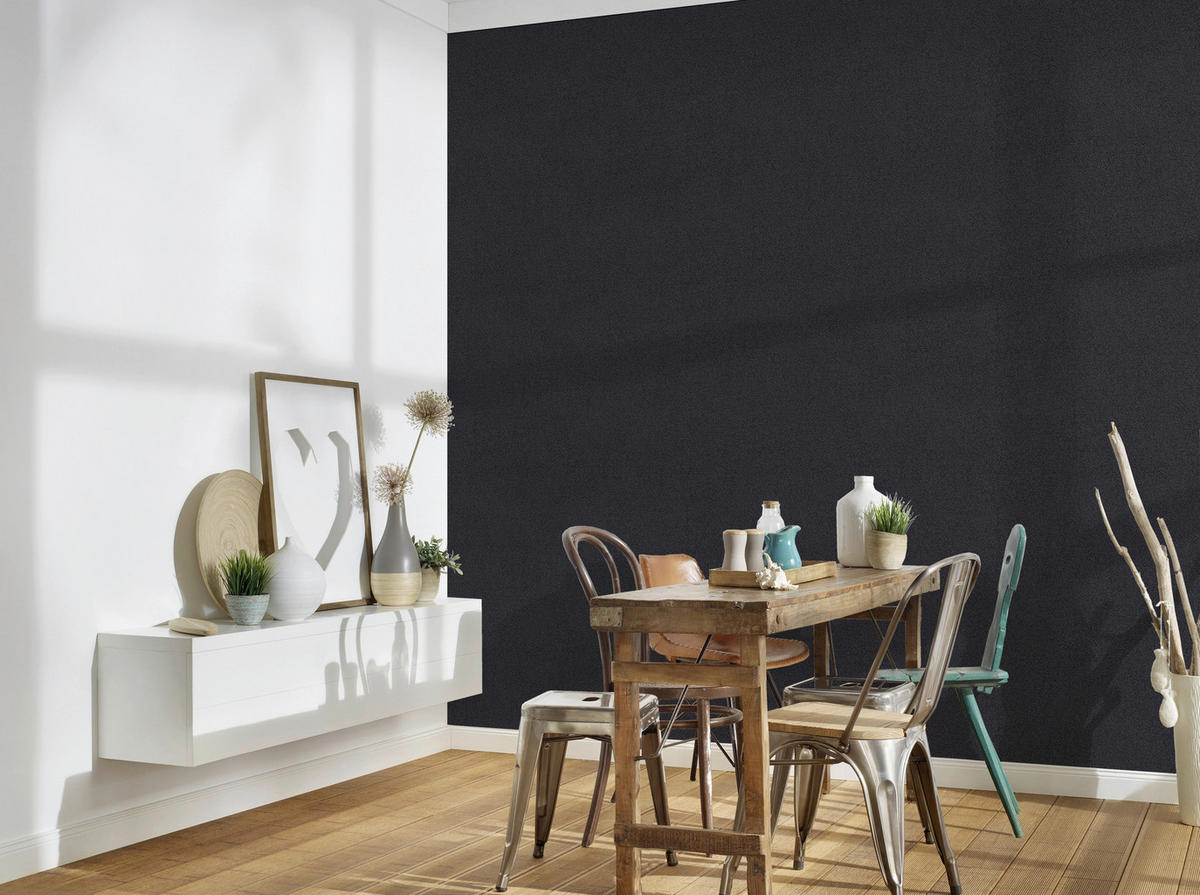 A.S.Creation Vliestapete New Elegance Uni schwarz B/L: ca. 53x1005 cm New Elegance - schwarz (53,00/1005,00cm) - A.S.Creation