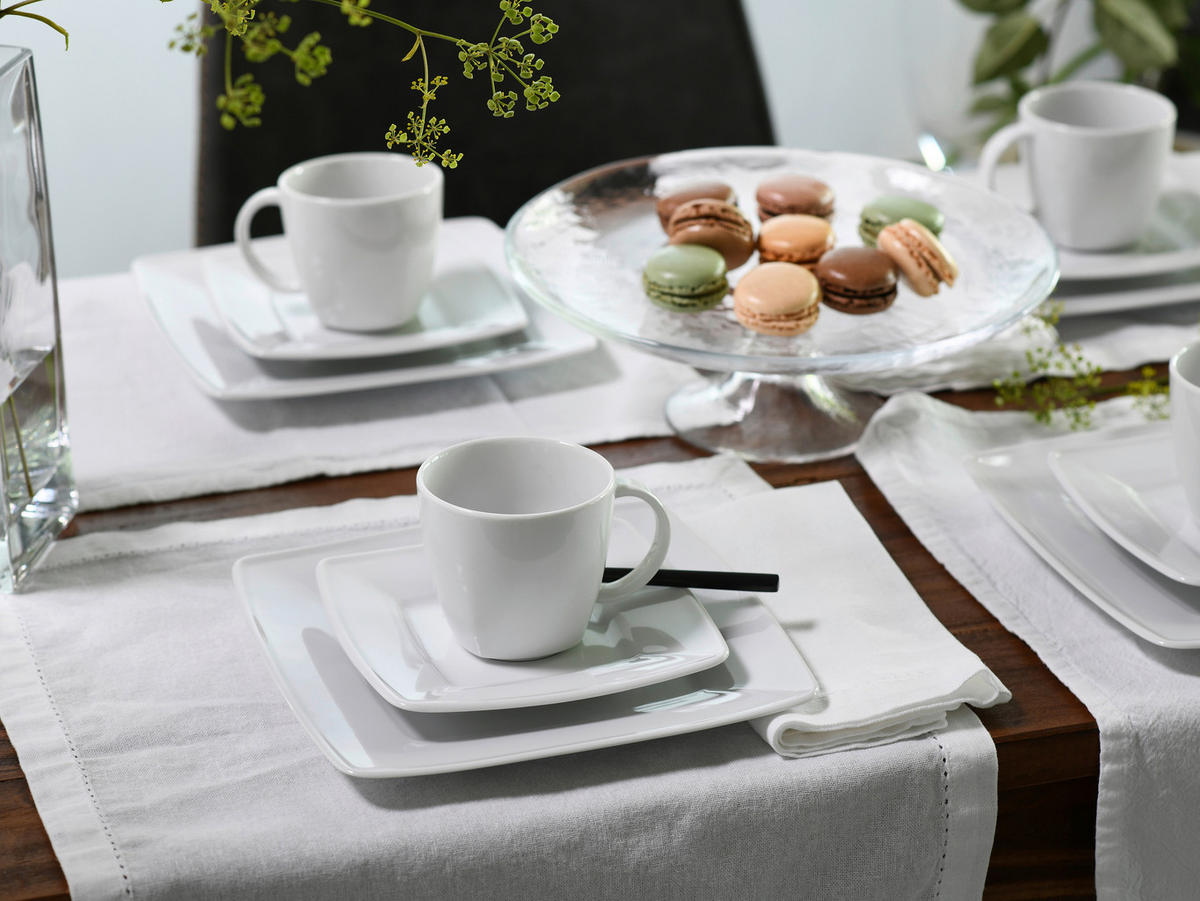 CreaTable Kaffeeservice Victoria weiß Porzellan 18 tlg. Victoria - weiß (0,00cm) - CreaTable
