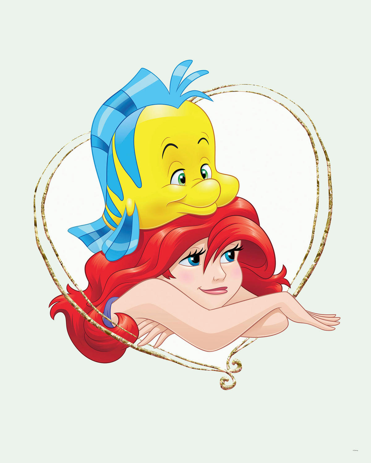 Komar Poster Ariel & Fabius Disney B/L: ca. 40x50 cm Ariel & Fabius - (40,00/50,00cm) - Komar