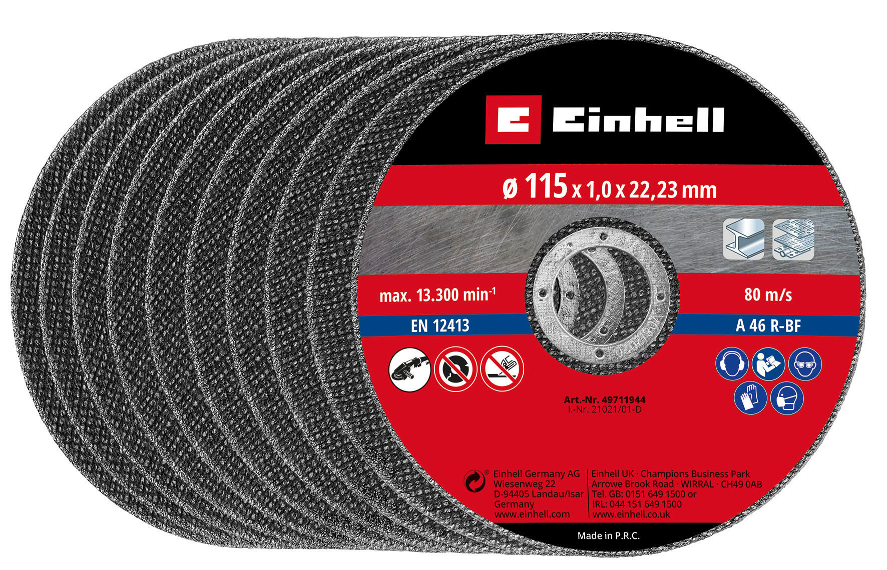 Einhell Trennscheiben 10 tlg. Trennscheibenset_10tlg._kwb - Einhell