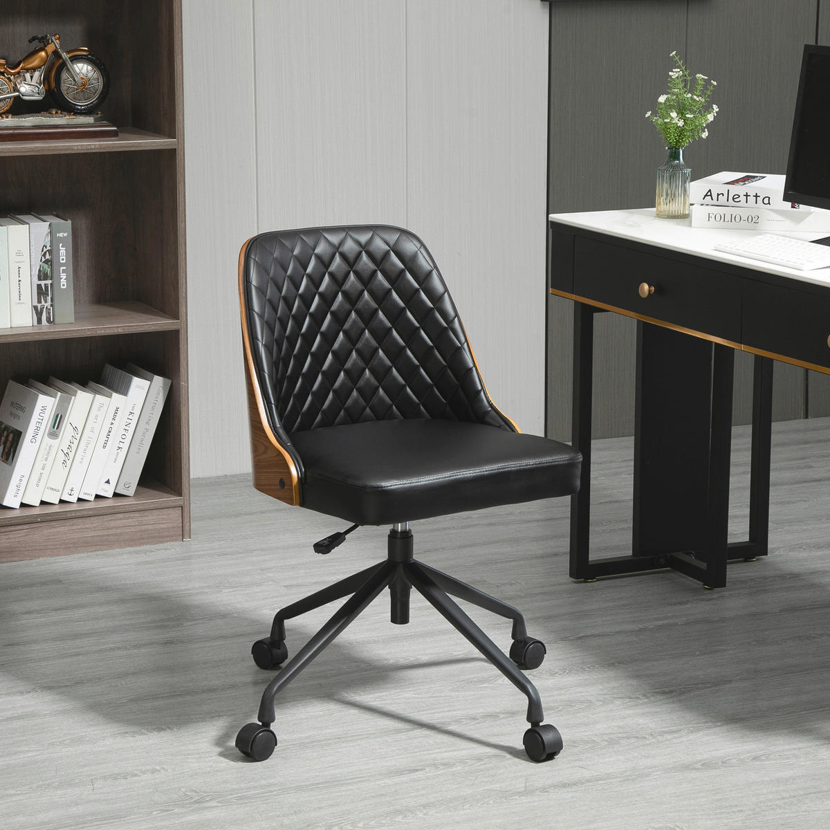 Drehstuhl 921-588 schwarz 921-588 - schwarz (48,50/81,00/54,50cm) - Vinsetto