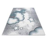 Ayyildiz Teppich KIDS blau B/L: ca. 140x200 cm KIDS - blau (140,00/200,00cm) - Ayyildiz