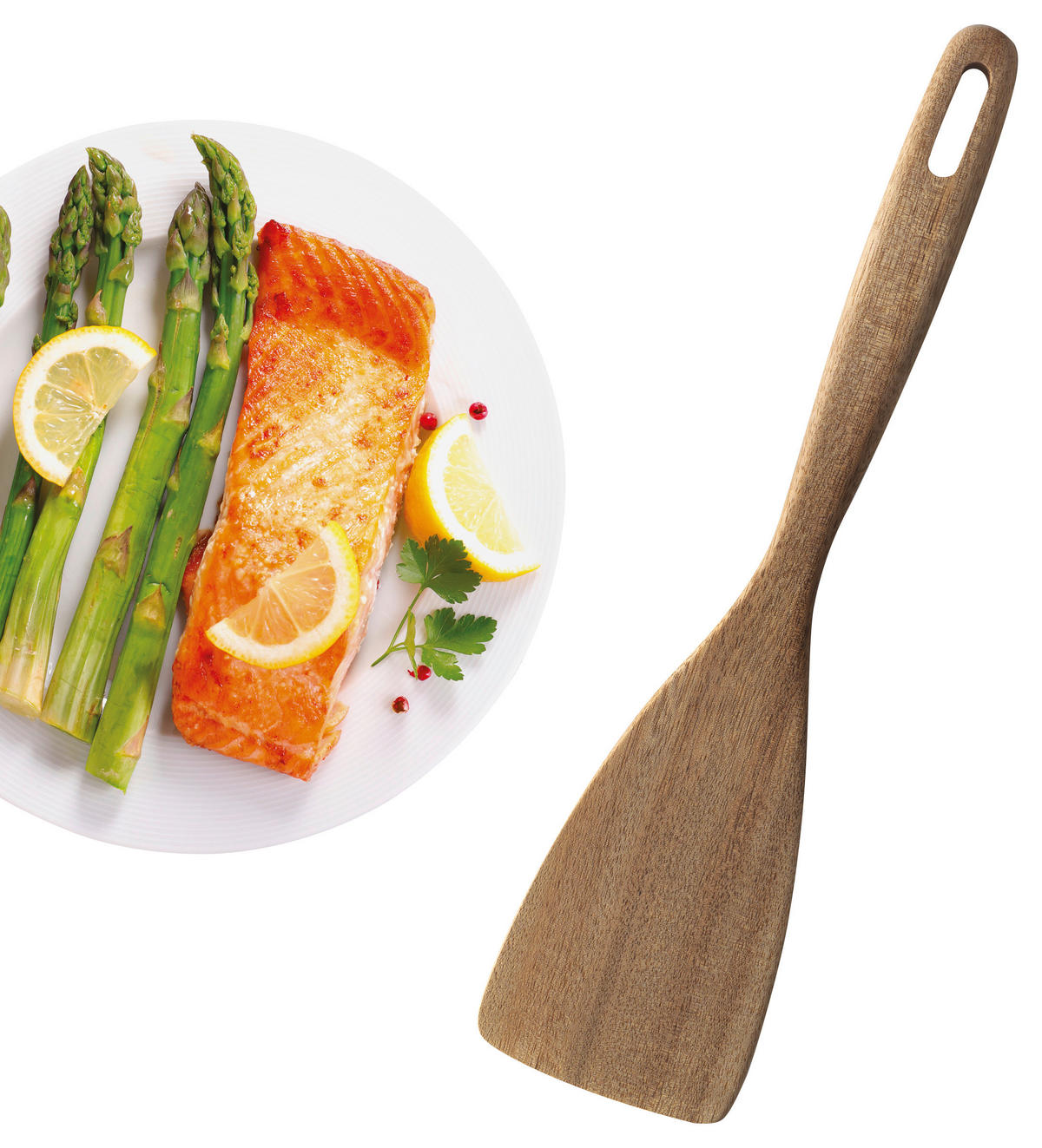 Pfannenwender braun Holz B/H/L: ca. 7,5x35,5x2,5 cm Pfannenwender - braun (2,50/7,50/35,50cm)