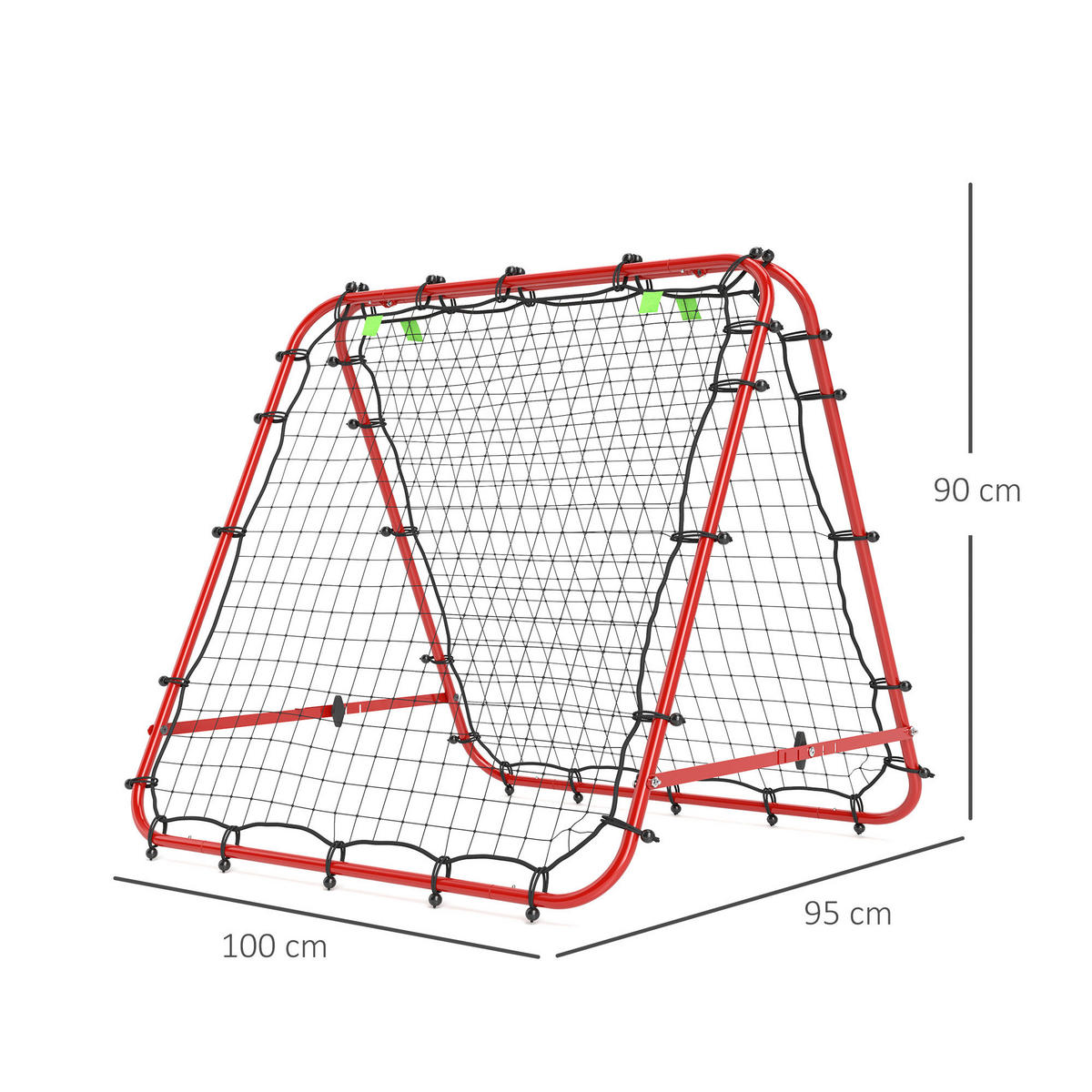 HOMCOM Fußball Rebounder rot Stahl B/H/L: ca. 95x90x100 cm Fußball Rebounder - rot (100,00/95,00/90,00cm) - HOMCOM
