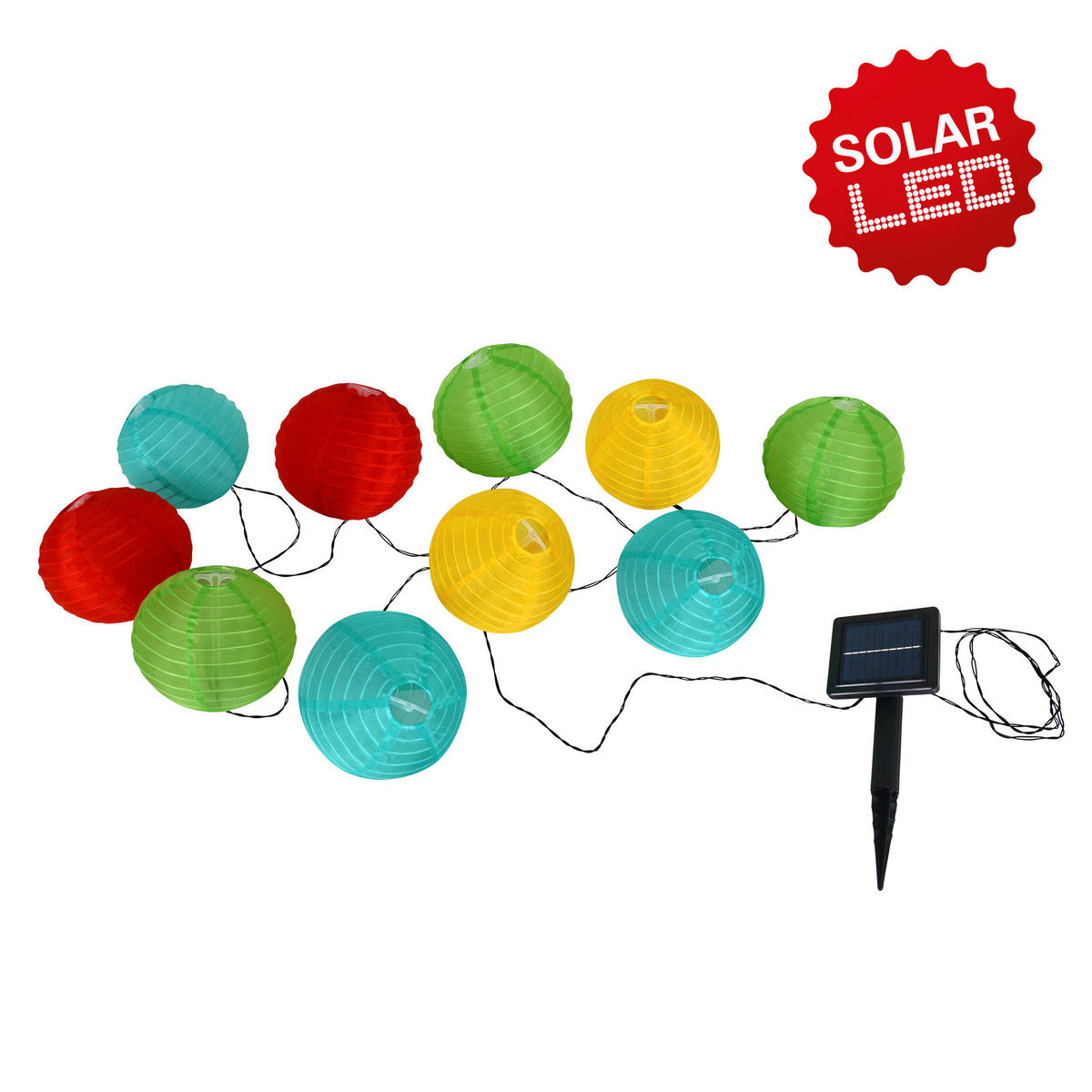 LED-Lichterkette 5243361 multicolor Kunststoff Metall L: ca. 300 cm LED Lichterkette LED Japanballon - multicolor (300,00cm) - Näve Leuchten