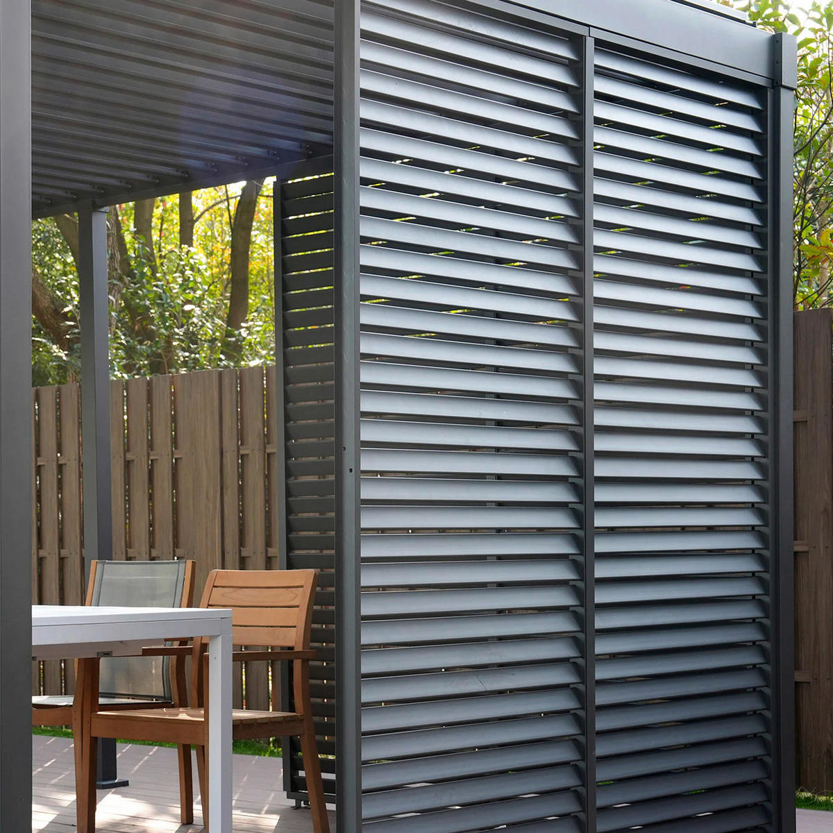 Mirador Seitenteil für Pergola anthrazit Aluminium B/H: ca. 93x240 cm Seitenteil für Pergola - anthrazit (93,00/240,00cm) - Mirador