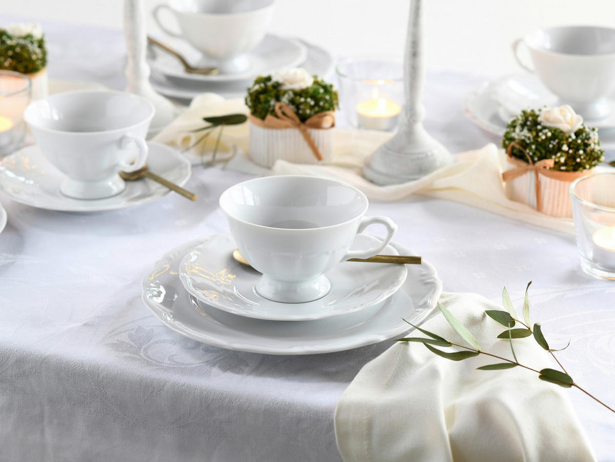 CreaTable Kombiservice Maria Theresia weiß Porzellan 30 tlg. Maria Theresia - weiß - CreaTable