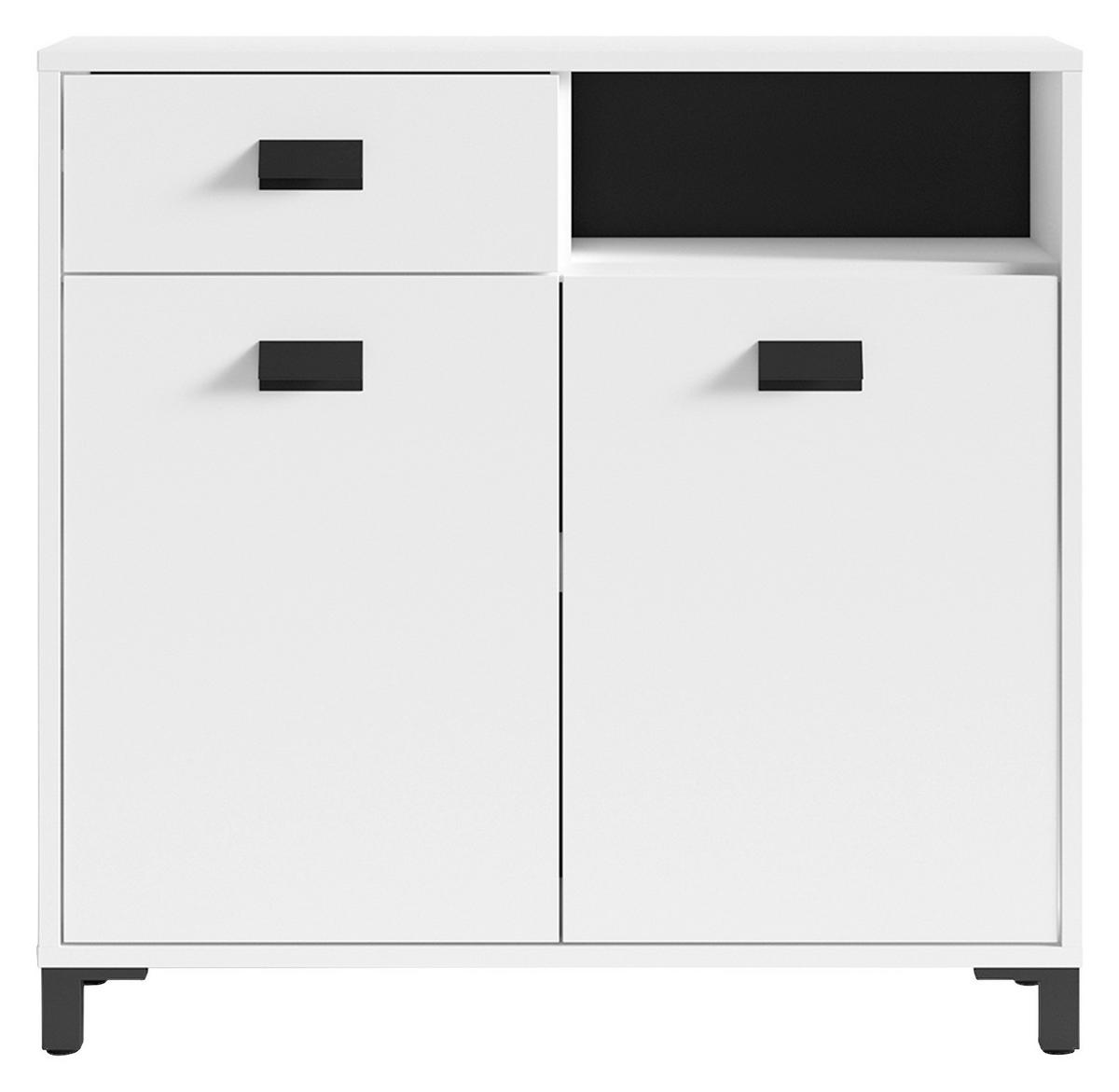 Kommode WELLNESS weiß B/H/T: ca. 80,5x77,5x31 cm WELLNESS - weiß (80,50/77,50/31,00cm) - byLIVING