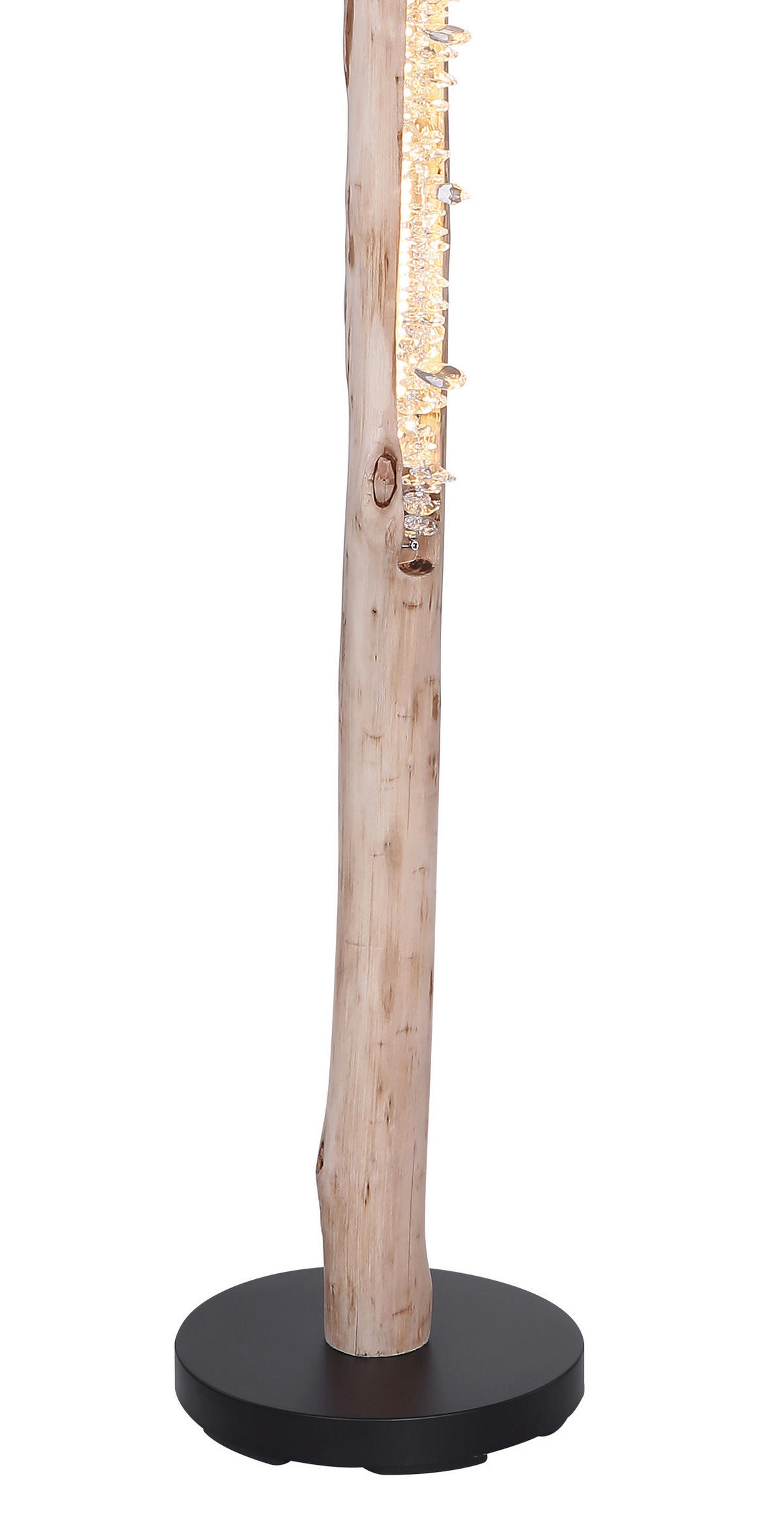 GLOBO Stehleuchte FELICITAS 15354-15S schwarz klar Holz Metall Acryl H/D: ca. 151x23 cm LED-Stehleuchte_Felicitas - klar/schwarz (23,00/151,00cm) - GLOBO