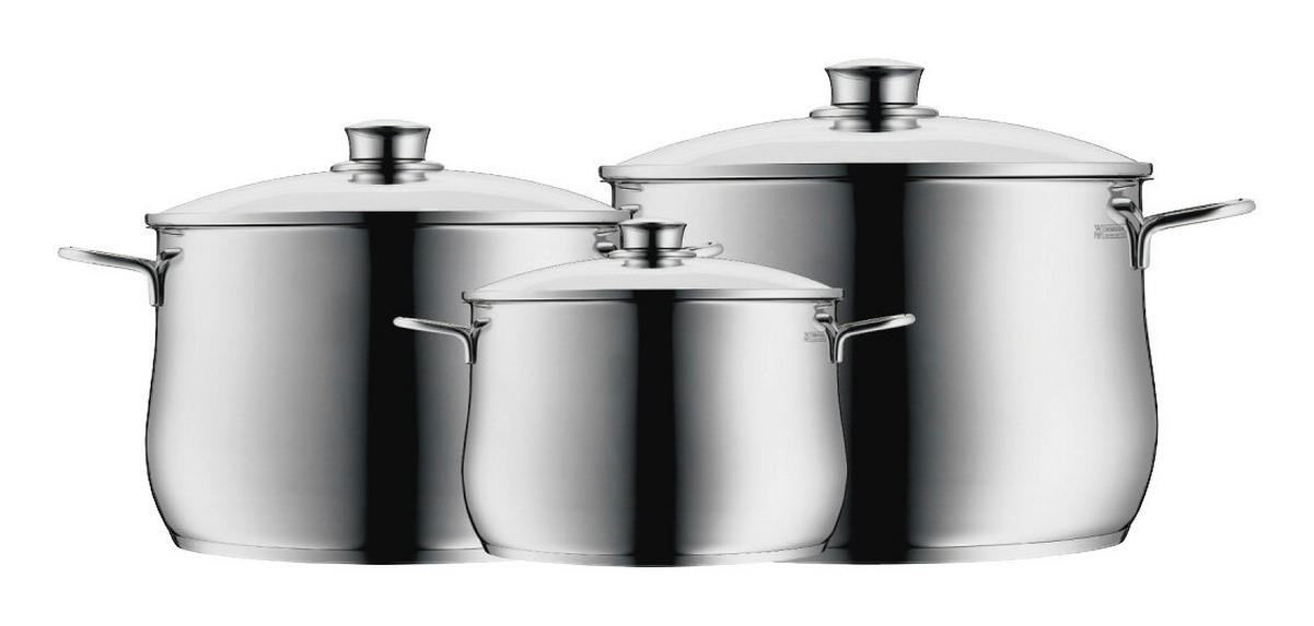 WMF Topfset Diadem Plus silber Edelstahl 3 tlg. Diadem Plus - silber - WMF