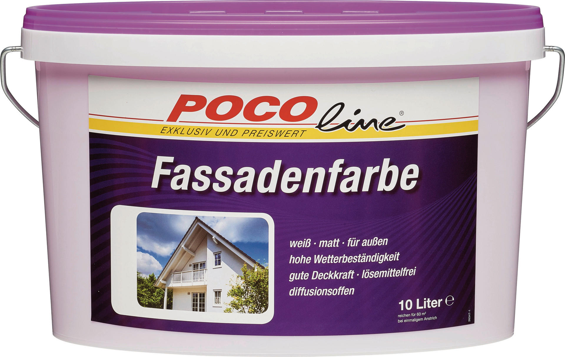 POCOline Fassadenfarbe weiß ca. 10 l Fassadenfarbe 10l - weiß (10,00l) - POCOline