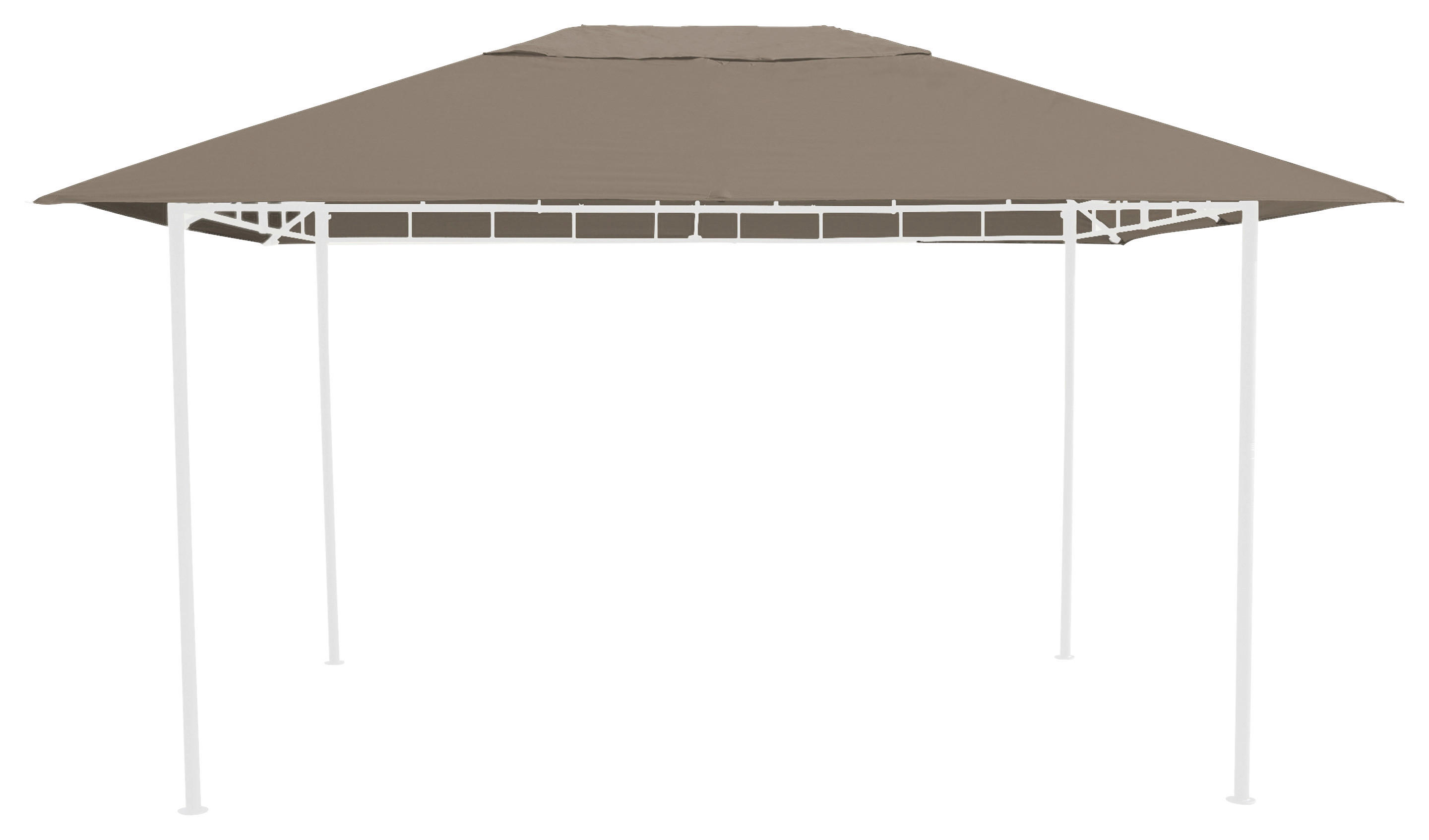 Grasekamp Ersatzdach für Pavillon Antik Taupe Polyester-Mischgewebe B/L: ca. 297x397 cm Antik - Taupe (297,00/397,00cm)