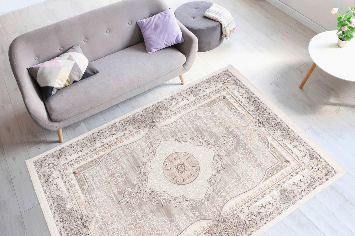 360Living Teppich Akropolis grau B/L: ca. 80x150 cm Akropolis - silber/grau (80,00/150,00cm) - 360Living