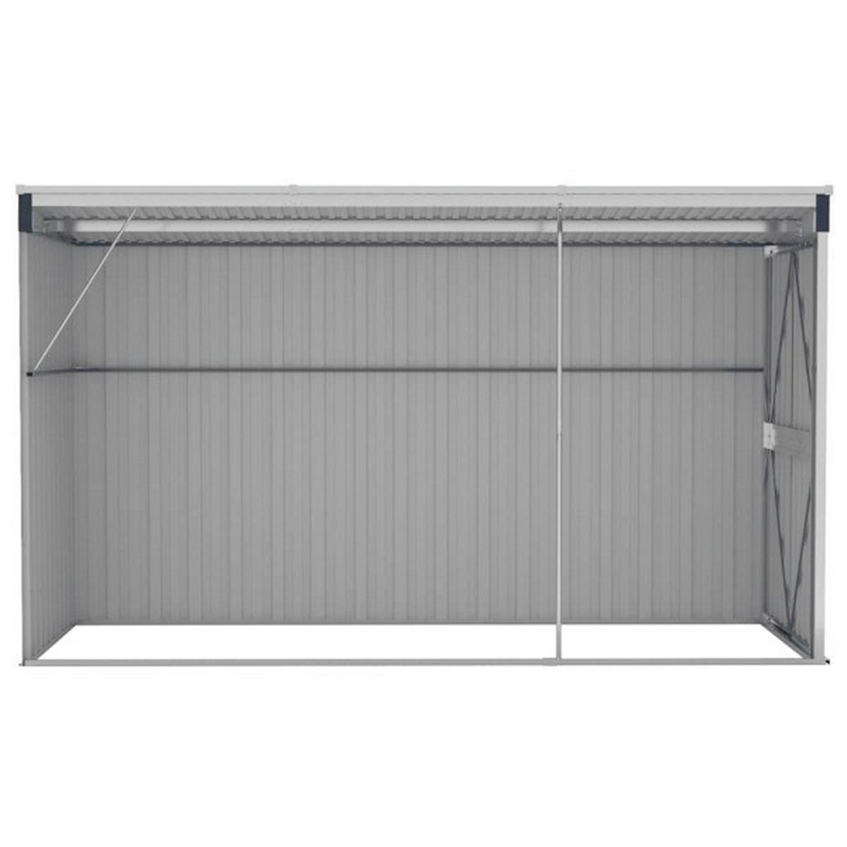 vidaXL Gartenhaus anthrazit B/H/T: ca. 118x178x288 cm Gartenhaus - anthrazit (118,00/178,00/288,00cm) - vidaXL