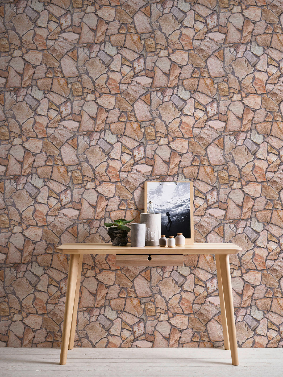 A.S.Creation Vliestapete grau beige B/H/D: ca. 53x1005x9 cm Vliestapete - beige/grau (9,00/1005,00cm) - A.S.Creation