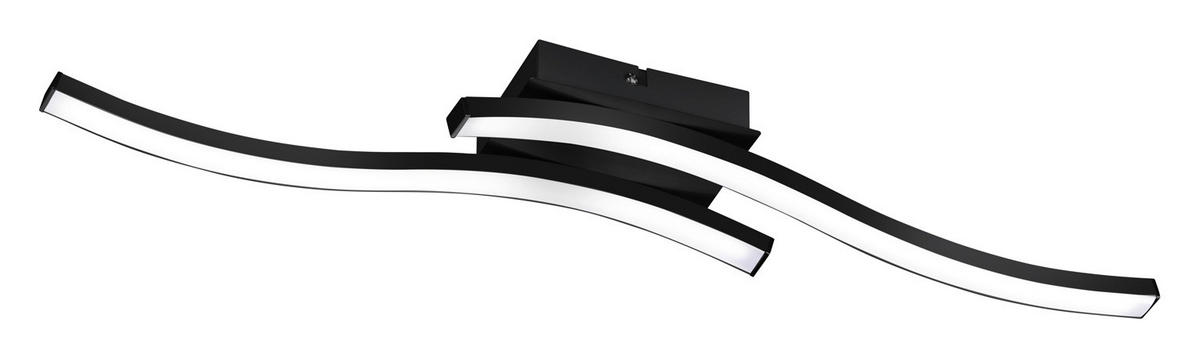 Reality Deckenleuchte R62472132 schwarz weiß Metall Kunststoff B/H/T: ca. 56x7x9 cm 2 Brennstellen LED-Deckenleuchte_Route - weiß/schwarz (56,00/7,00/9,00cm) - Reality